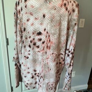 CLARA SUNWOO Pink and Black Abstract Long Sleeve Top
